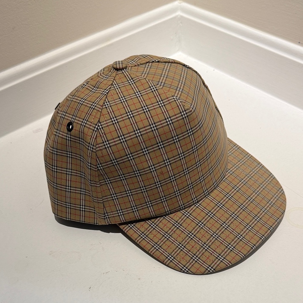 Burberry Tan Checkered Cap